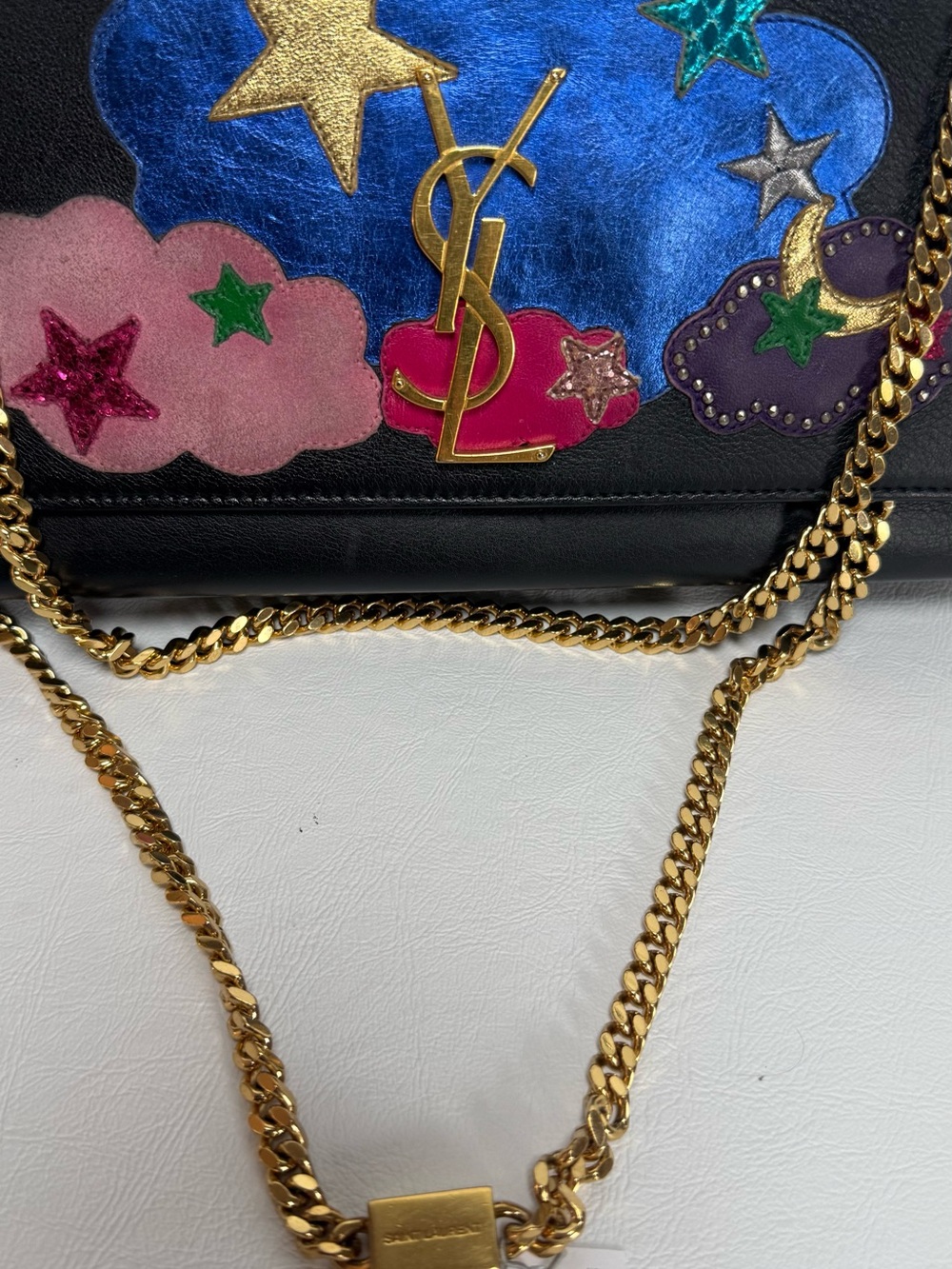 Saint Laurent Kate Cloud Star Patchwork Flap Bag - Picture 8 of 8